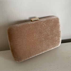Lulus velvet clutch soft pink